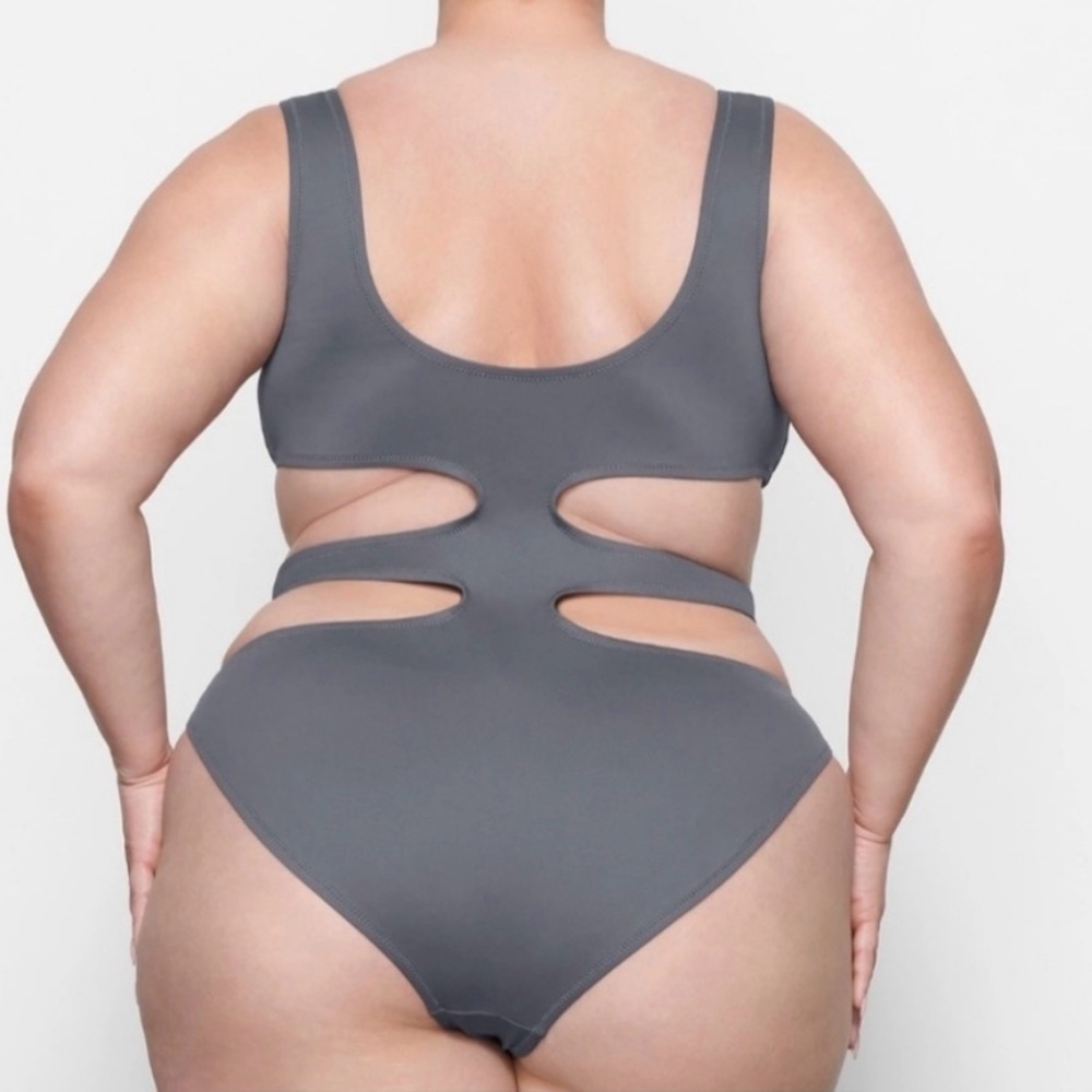 Skims Swim Tank Monokini gunmetal - Picture 2 of 4